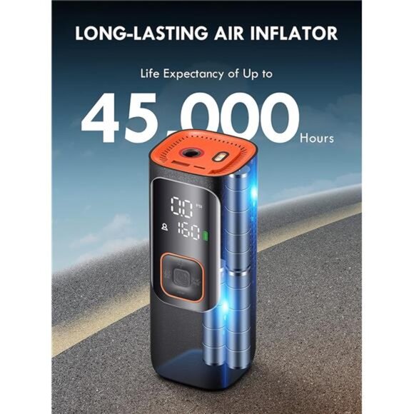 Tire Inflator Portable Air Compressor-Powerful 150PSI&2X Faster,AccuratePressure - Picture 3 of 7
